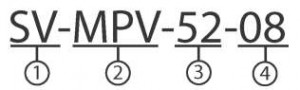 Обозначение маркировки распределителя SV-MPV-2